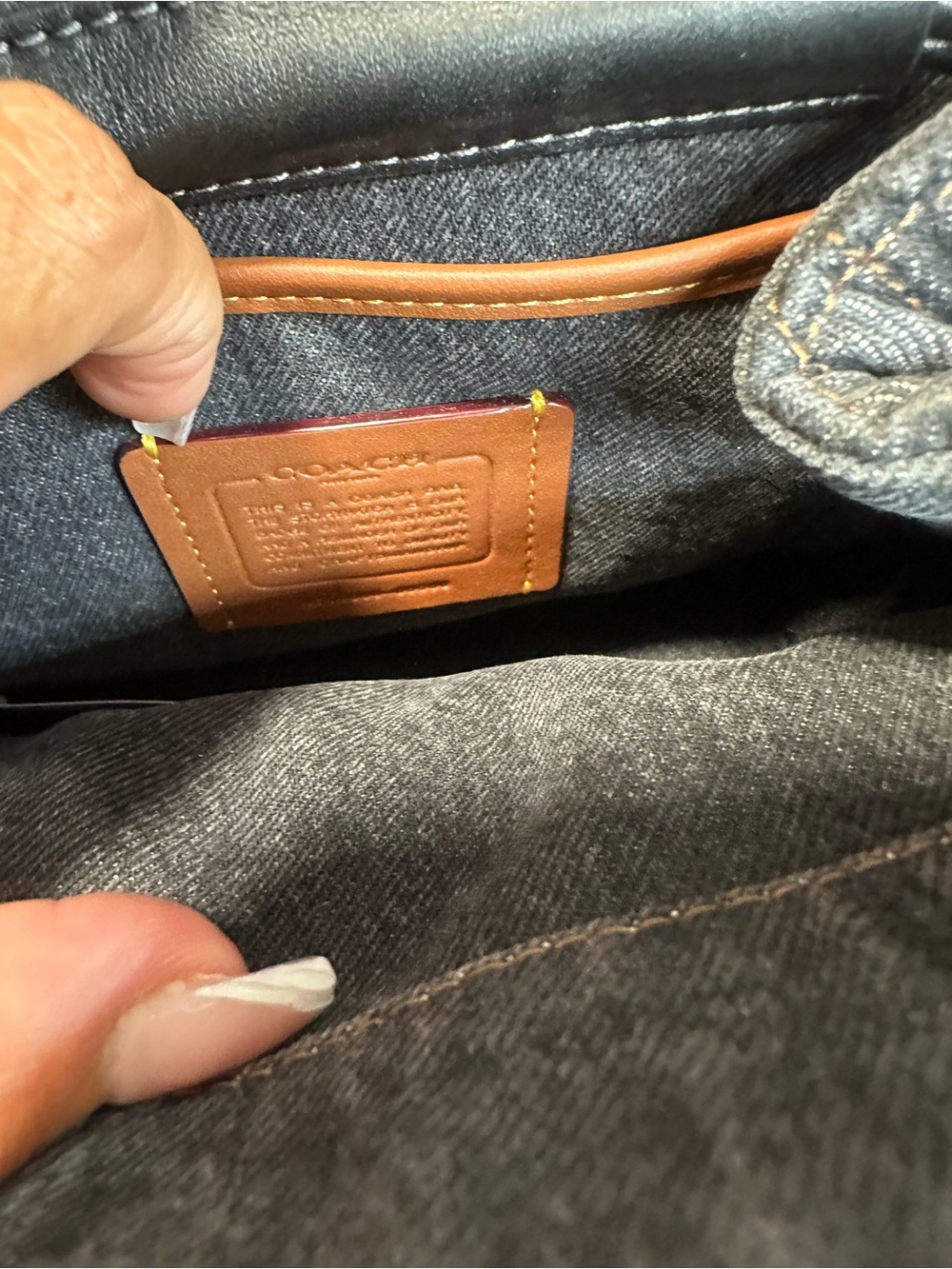 COACH
Tabby Quilted
Denim Backpack. New no tag - Picture 9 of 12